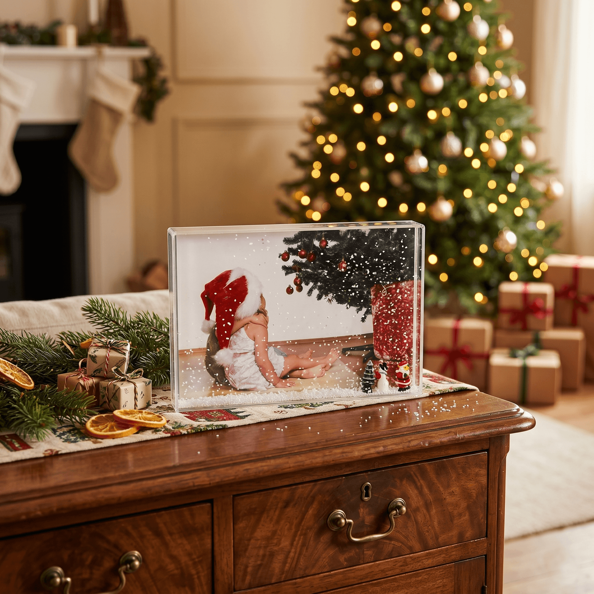 Fotoram "XmasBlox" med figurer - 10x15 cm